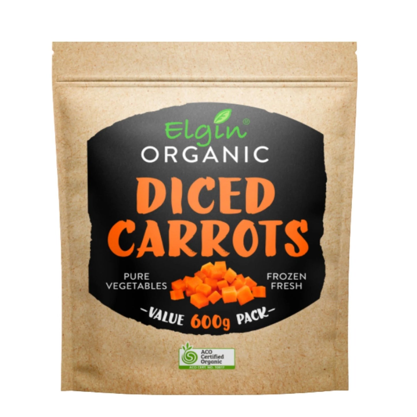 Elgin Organic Carrot Diced 600g