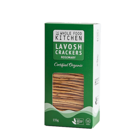 The Wholefood Kitchen Organic Lavosh Crackers Rosemary 135g