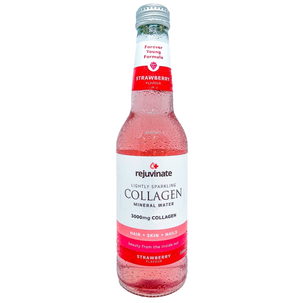 Rejuvinate Strawberry Collagen Sparkling Mineral Water 330ml