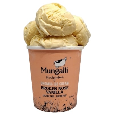 Mungalli Creek Biodynamic Broken Nose Vanilla Ice Cream 475ml