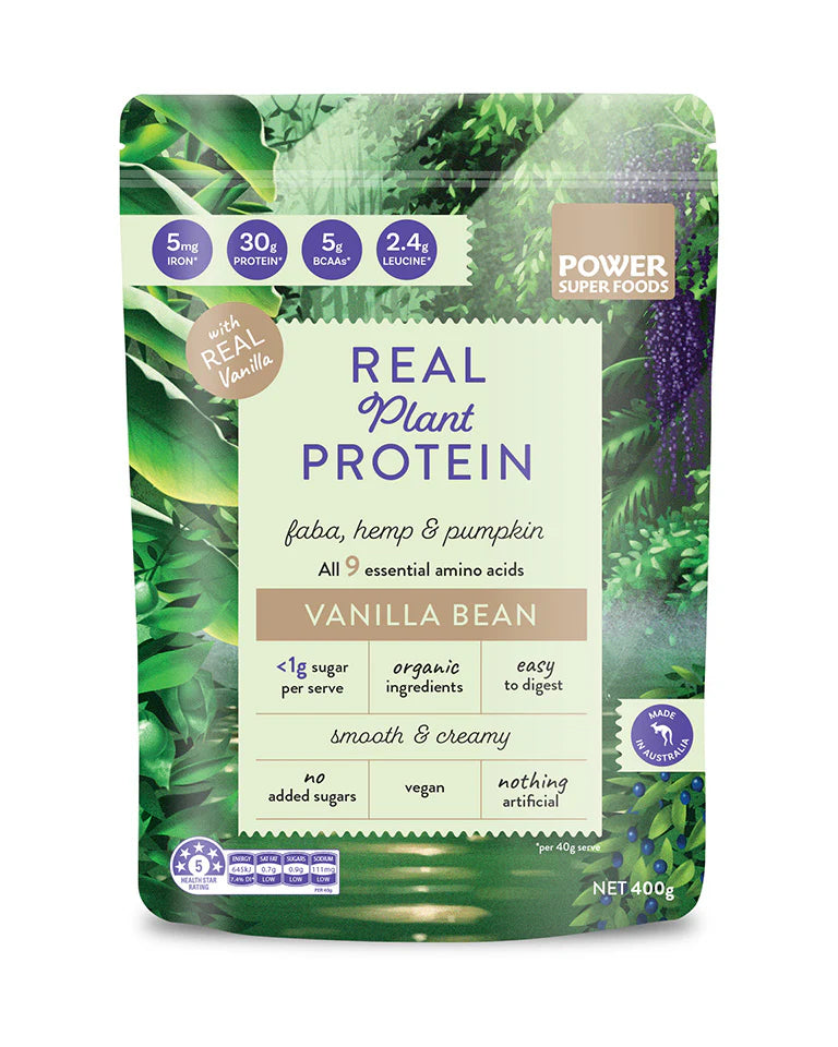 Power Super Foods Real Plant Protein Vanilla Bean 400g