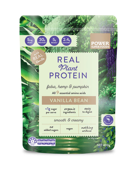Power Super Foods Real Plant Protein Vanilla Bean 400g