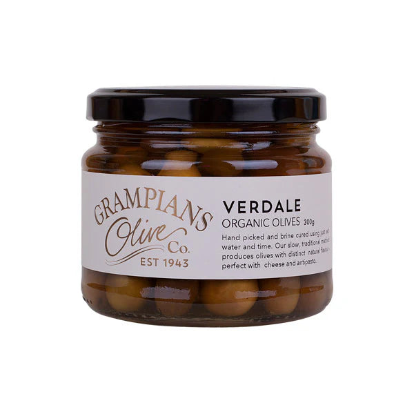 Grampians Olive Co Verdale Organic Olives 300g