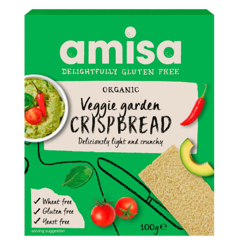 Amisa Organic Veggie Garden Crispbread 100g