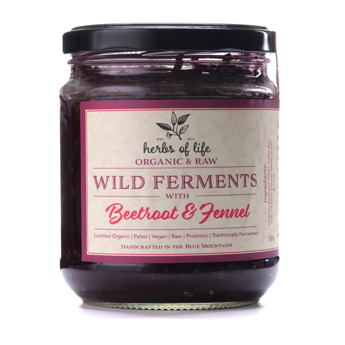 Herbs of Life Wild Ferments with Beetroot & Fennel 380g