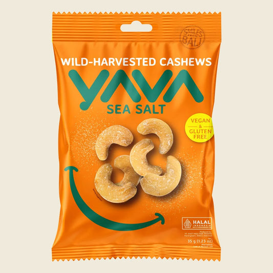 YAVA Wild-Harvested Cashews Sea Salt 35g