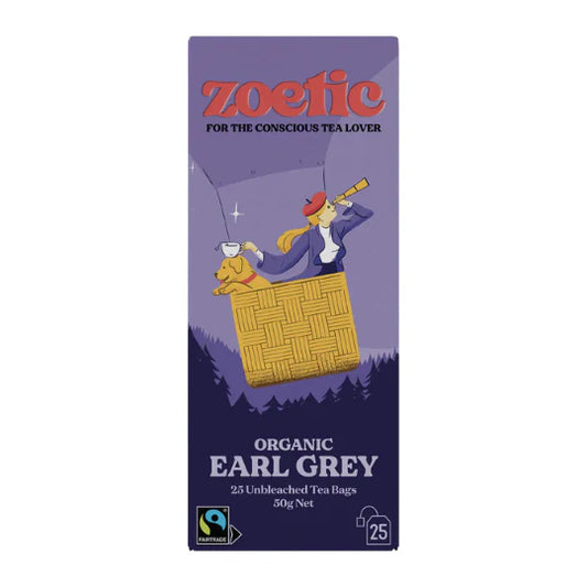 Zoetic Organic Earl Grey Tea Bags 25 50g