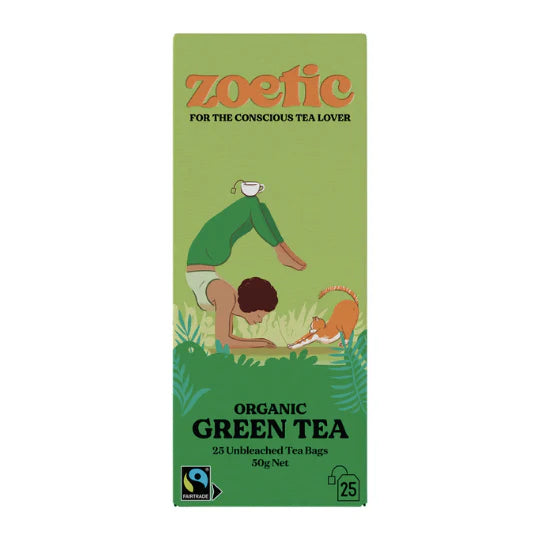 Zoetic Organic Green Tea Bags 25 50g