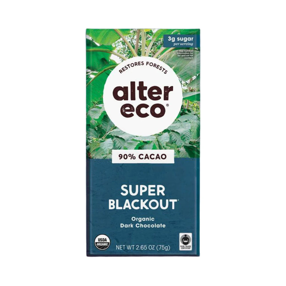 Alter Eco 90% Cacao Super Blackout Chocolate 75g