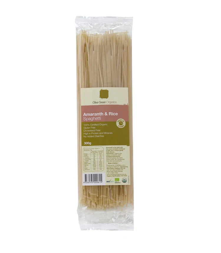 Olive Green Organics Amaranth Rice Spaghetti 300g