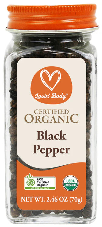 Lovin' Body Organic Black Peppercorns 70g