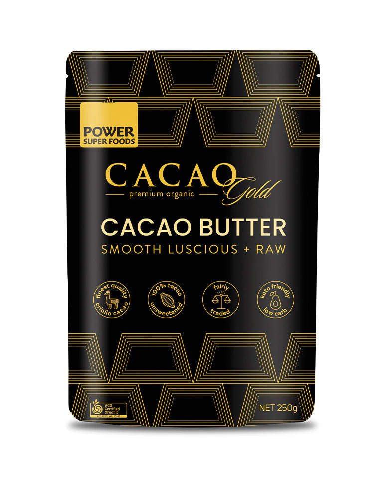 Power Super Foods Cacao Gold Butter Chunks Certified Organic 250g