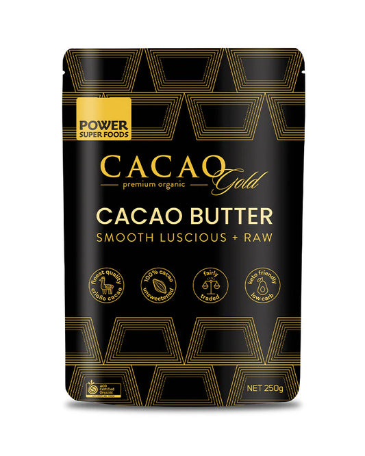 Power Super Foods Cacao Gold Butter Chunks Certified Organic 250g