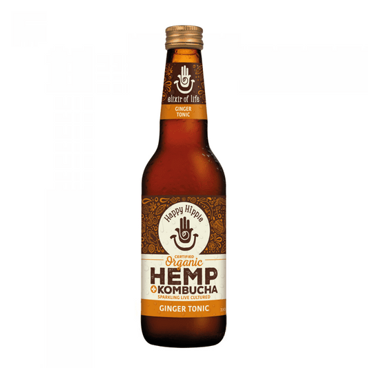 Happy Hippie Organic Hemp Ginger Tonic Kombucha 330ml