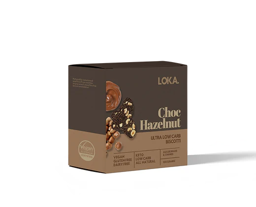 Loka Low Carb Chocolate Hazelnut Biscotti 100g