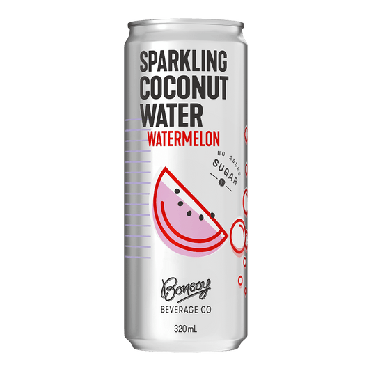 Bonsoy Sparkling Coconut Water Watermelon 320ml