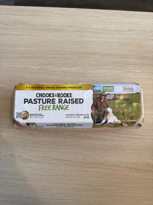 Chooks At The Rooke Pasture Raised Free Range Eggs 800g