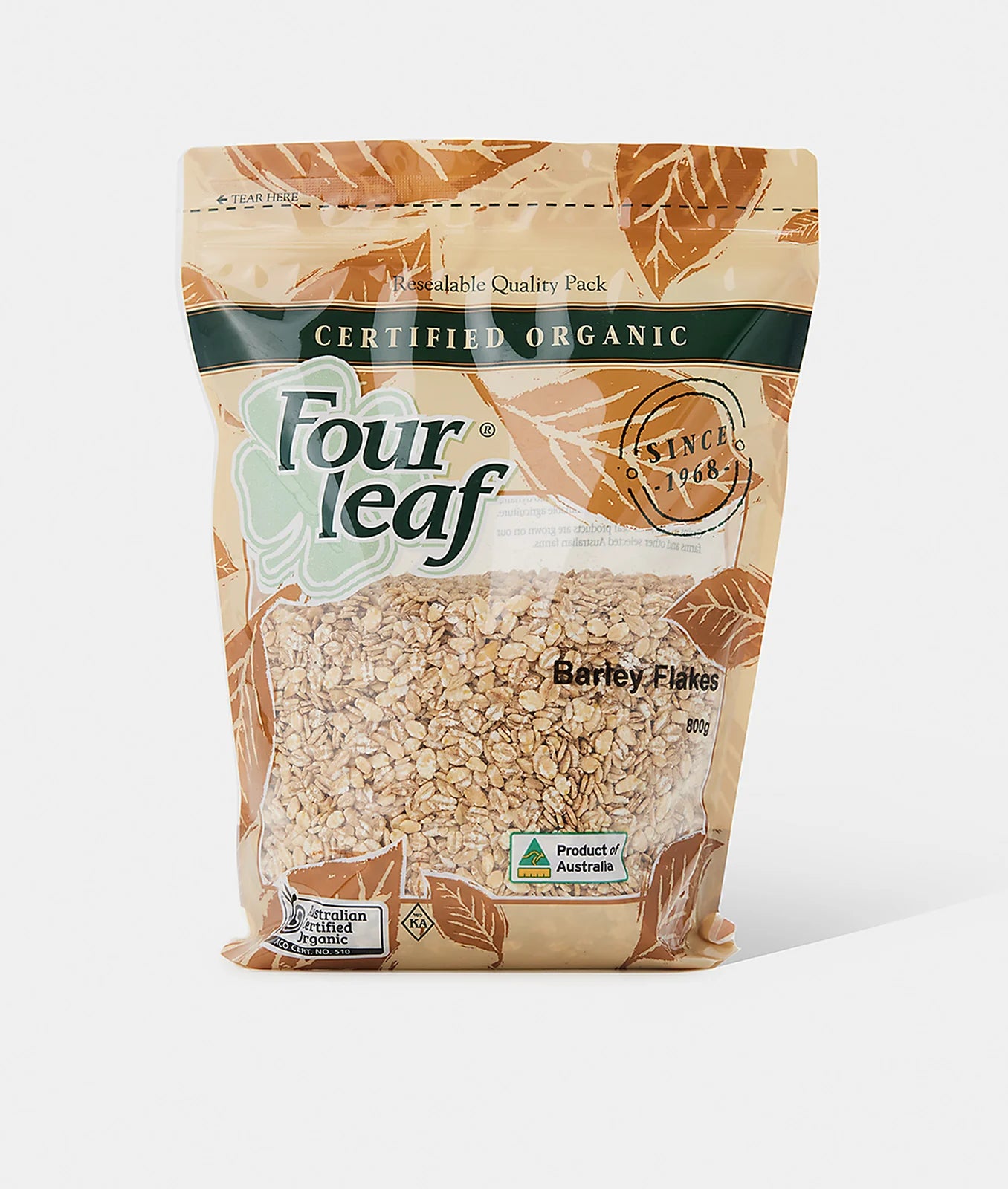 Four Leaf Organic Barley Flakes 800g