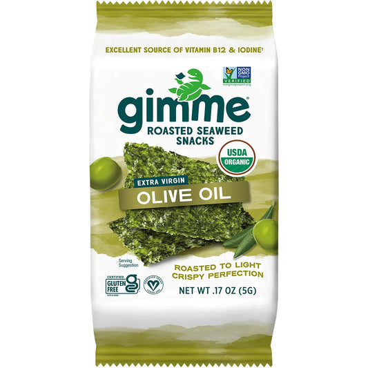 GIMME Roasted Seaweed Snacks Extra Virgin Olive Oil 6x5g