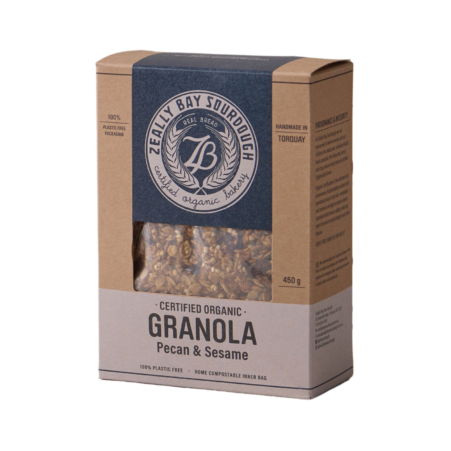 Zeally Bay Sourdough Certified Organic Granola Pecan & Sesame 450g
