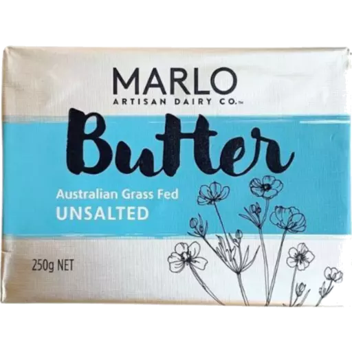 Marlo Artisan Grass Fed Butter Unsalted 250g