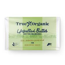 True Organics Butter Unsalted 250g