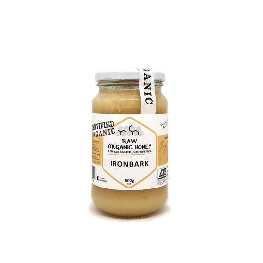 Raw Honey Certified Organic Ironbark 500g