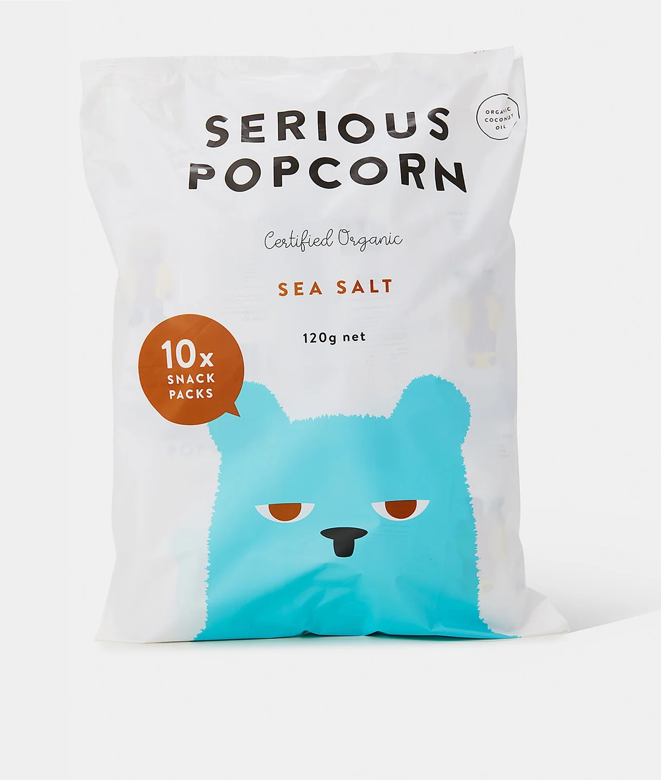 Serious Food Co. Organic Popcorn 10 Pack Sea Salt 120g