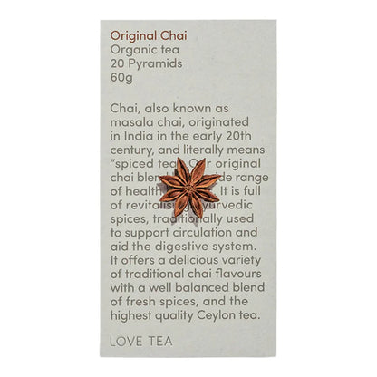 Love Tea Organic Chai 20 Pyramids