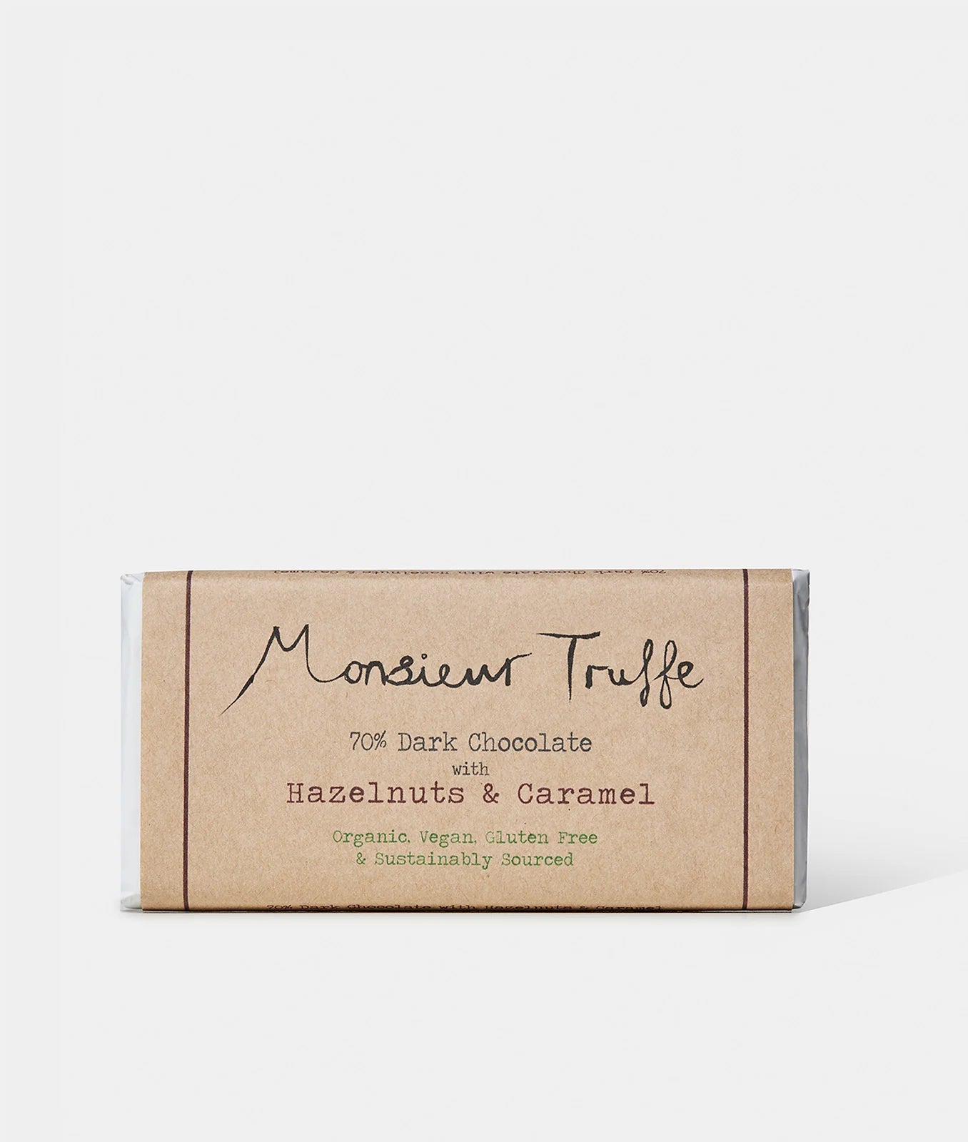 Monsieur Truffe 70% Dark Chocolate Hazelnut & Caramel 100g