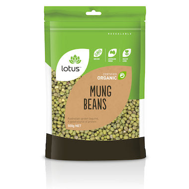Lotus Organic Australian Mung Beans 500g