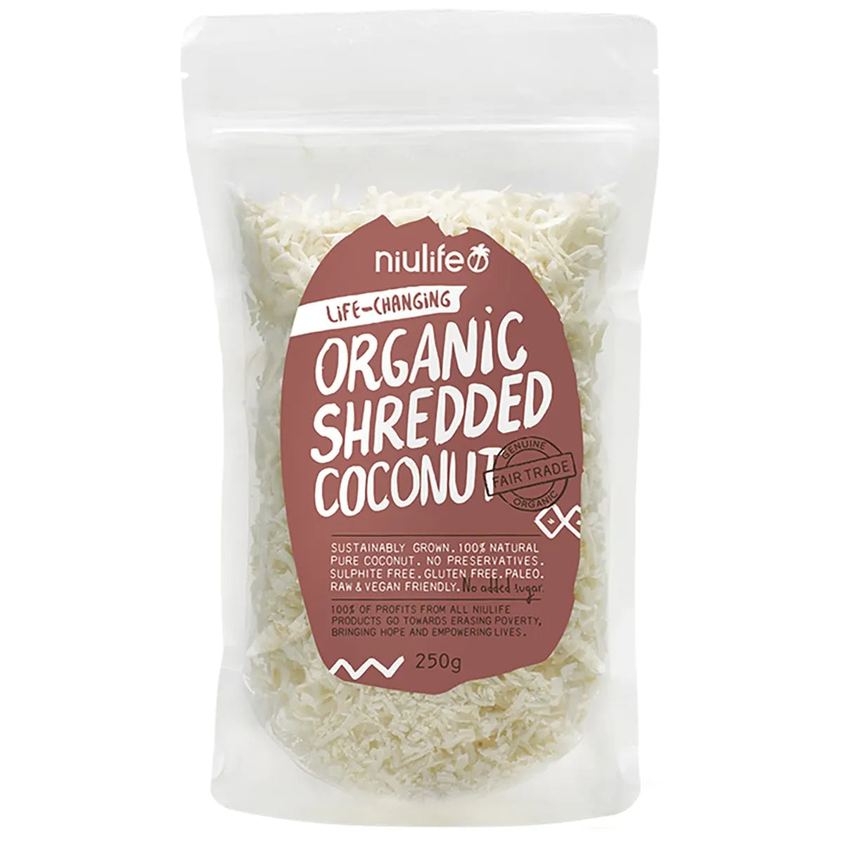 Niulife Organic Shredded Coconut 250g