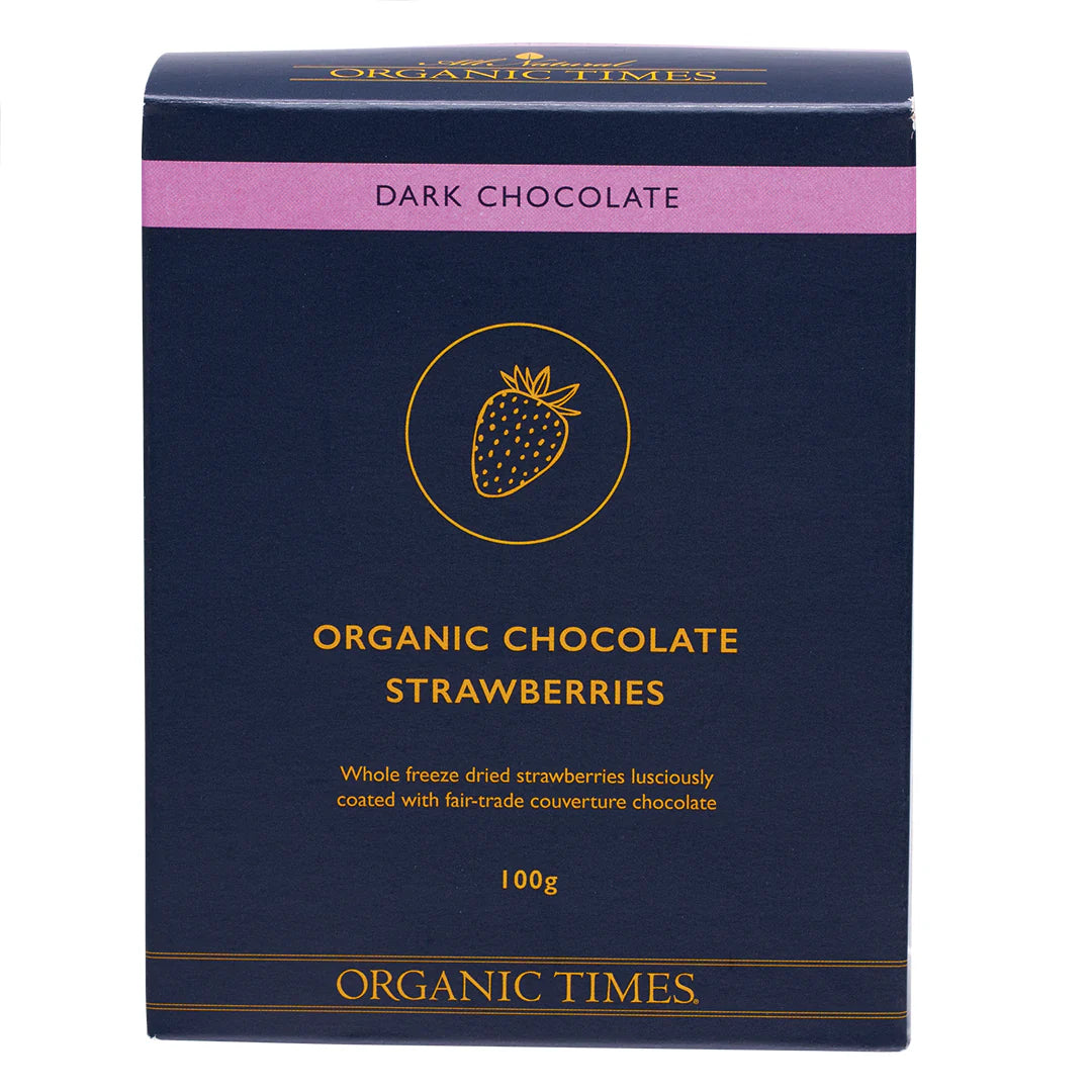 Organic Times Organic Dark Chocolate Strawberries 100g