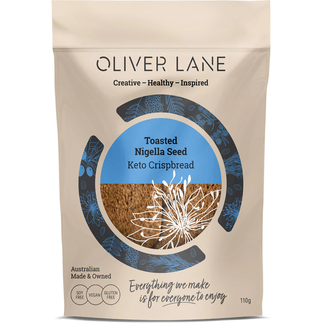 Oliver Lane Toasted Nigella Seed Keto Crispbread 110g