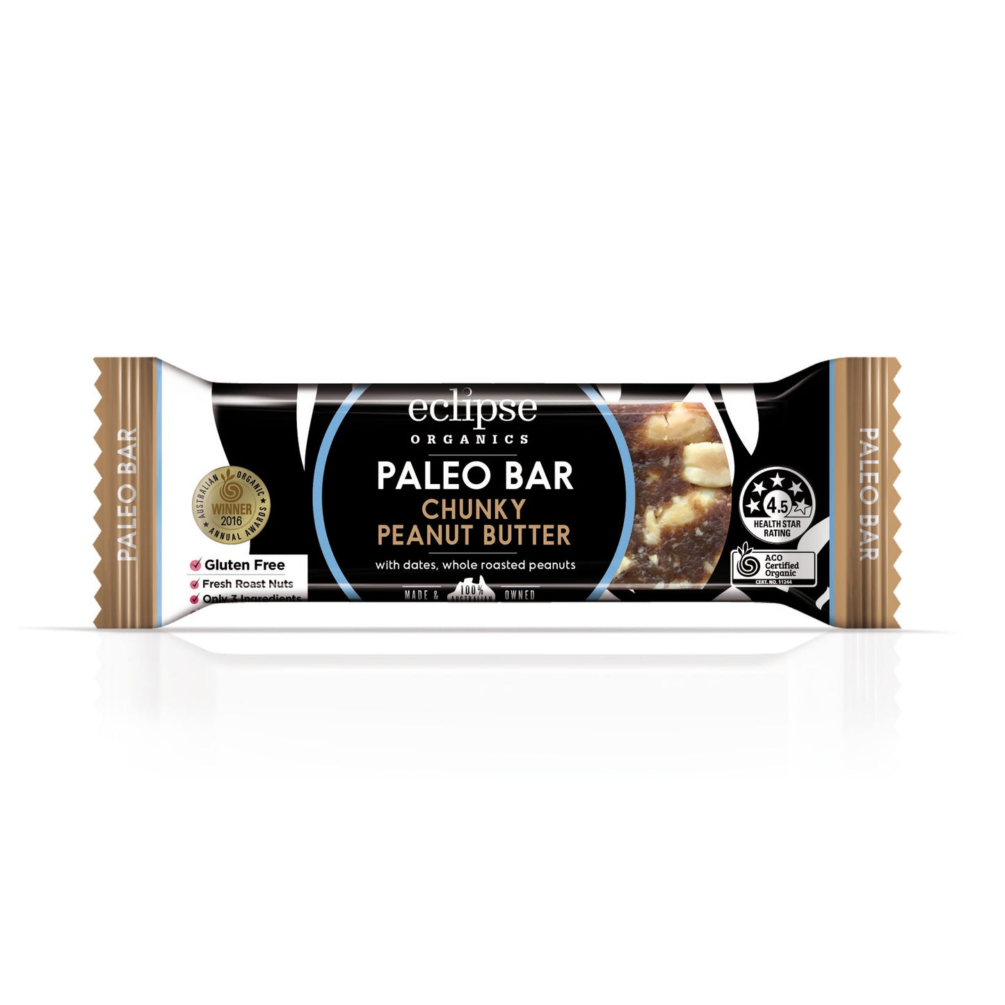 Eclipse Organics Organic Paleo Bar Chunky Peanut Butter 45g