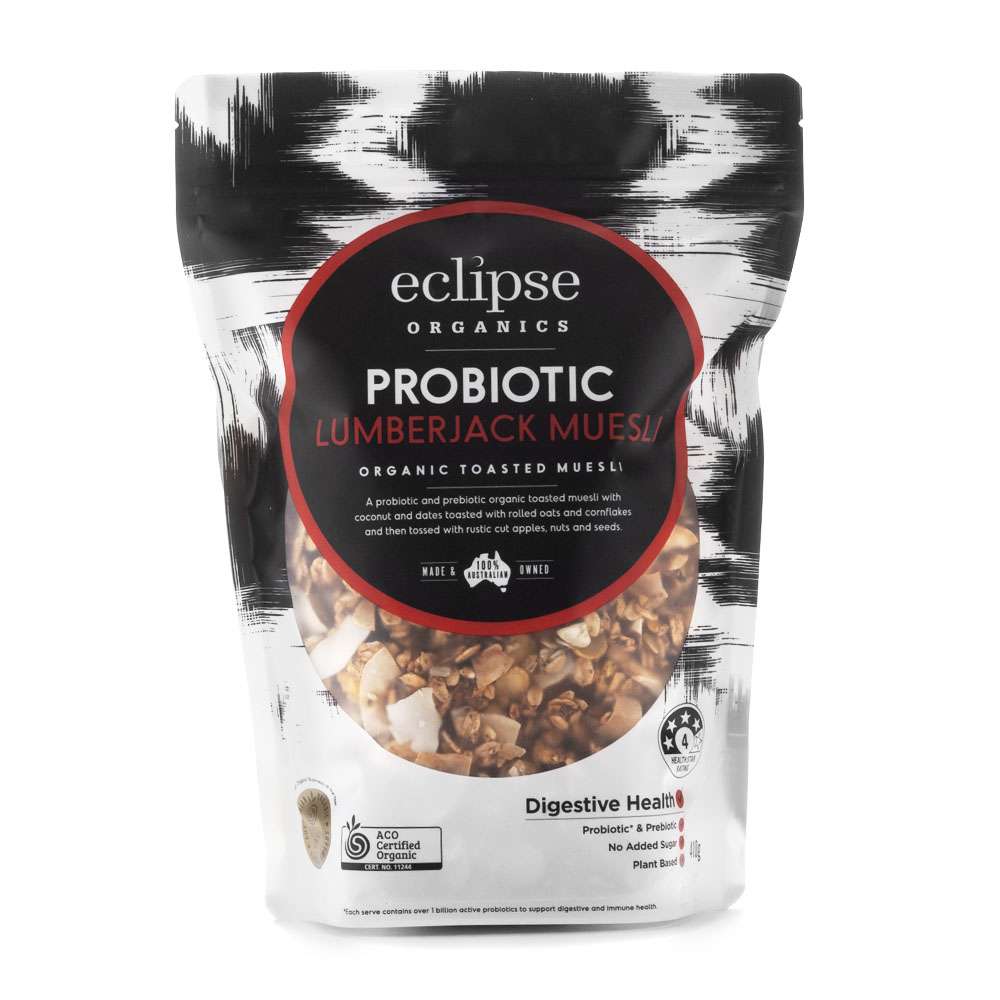 Eclipse Organics Organic Probiotic Muesli Lumberjack with Apple Date & Coconut 410g