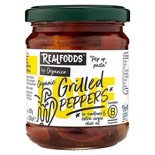 Realfoods By Organico Organic Grilled Peppers 190g