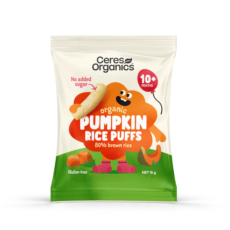 Ceres Organic Pumpkin Rice Puffs 15g