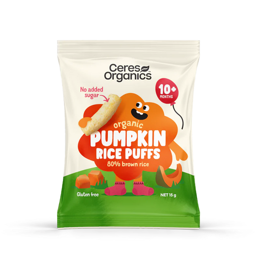 Ceres Organic Pumpkin Rice Puffs 15g