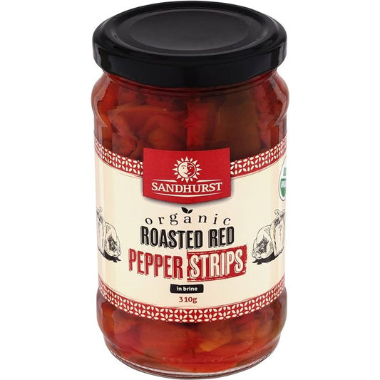 Sandhurst Organic Roasted Red Pepper Strips 310g