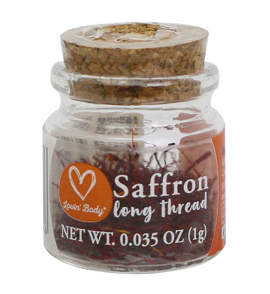 Lovin' Body Saffron Threads in Glass Jar 1g