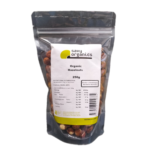 Savy Organics Organic Hazelnuts 250g