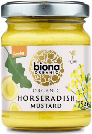 Biona Organic Horseradish Mustard 125g