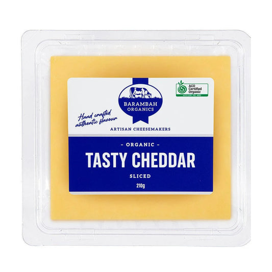 Barambah Organics Sliced Tasty Cheddar 210g