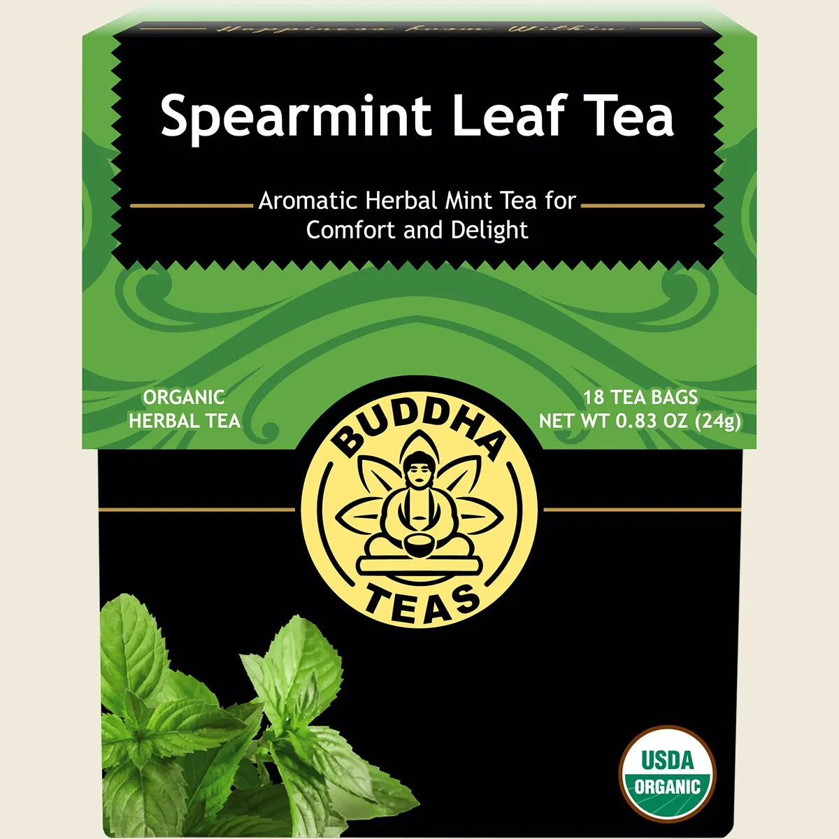 Buddha Teas Organic Spearmint Leaf Tea 18 Bags
