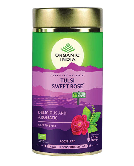 Organic India Tulsi Sweet Rose Loose Leaf 100g