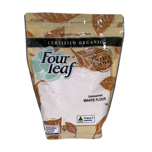 Four Leaf Organic White Flour Unbleached 1kg