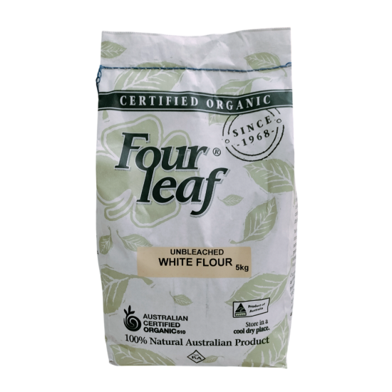 Four Leaf Organic White Flour Unbleached 5kg